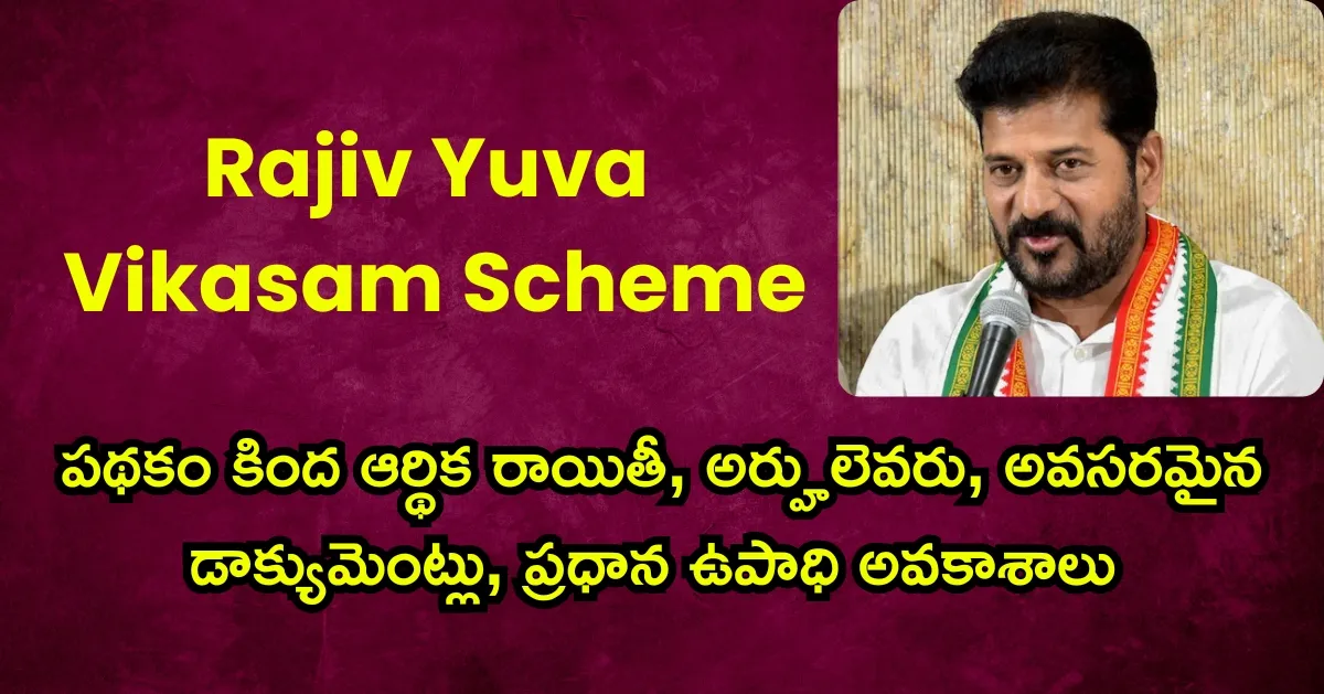 Rajiv Yuva Vikasam Scheme : నిరుద్యోగ యువతకు ఉద్యోగం లేదని నిరుత్సాహపడకండి
