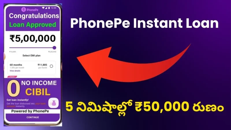 PhonePe Instant Loan: 5 నిమిషాల్లో ₹50,000 రుణం