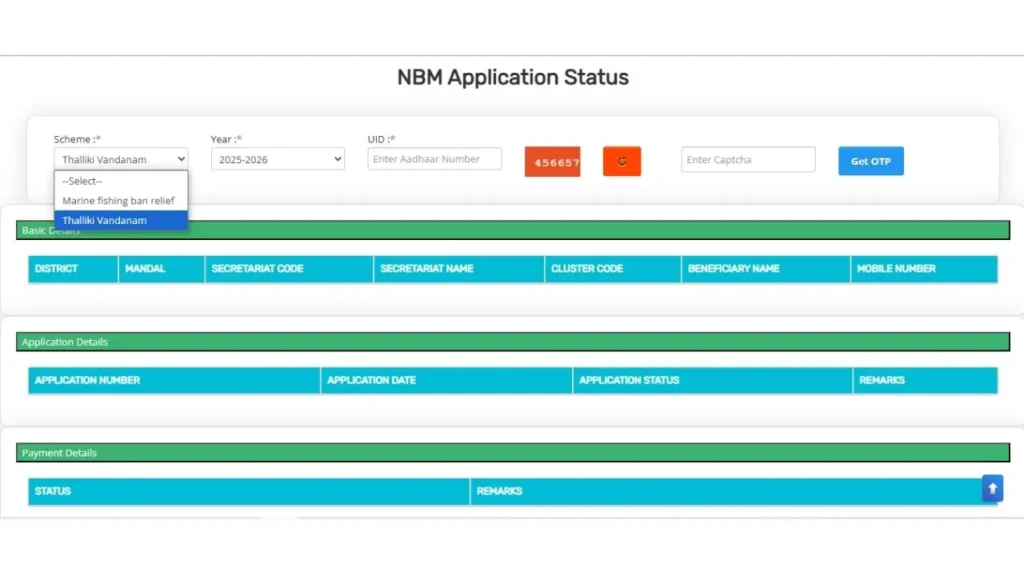 Thalliki Vandanam Payment Status Check Online