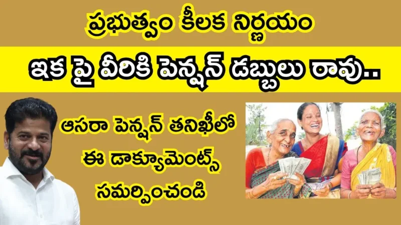 Pension Survey 2025: ప్రభుత్వం కీలక నిర్ణయం ఆసరా పెన్షన్ ఇకపై ఆపేస్తారా?