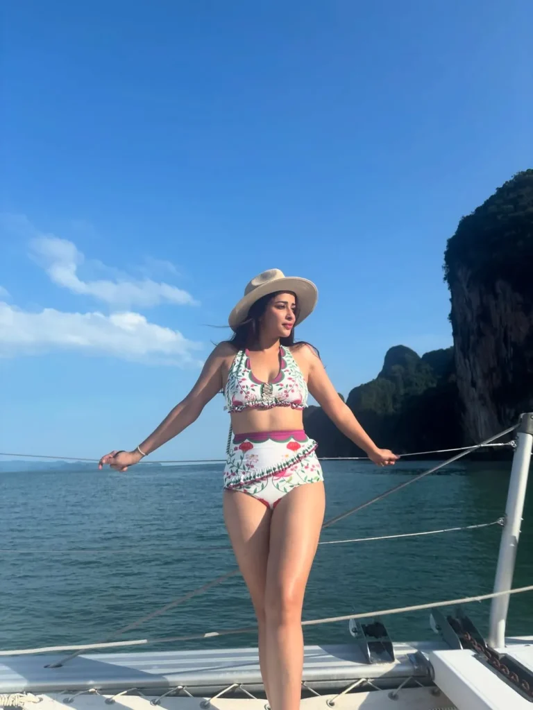 saradaga kasepu actress nyra banerjee latest bikini photos goes viral