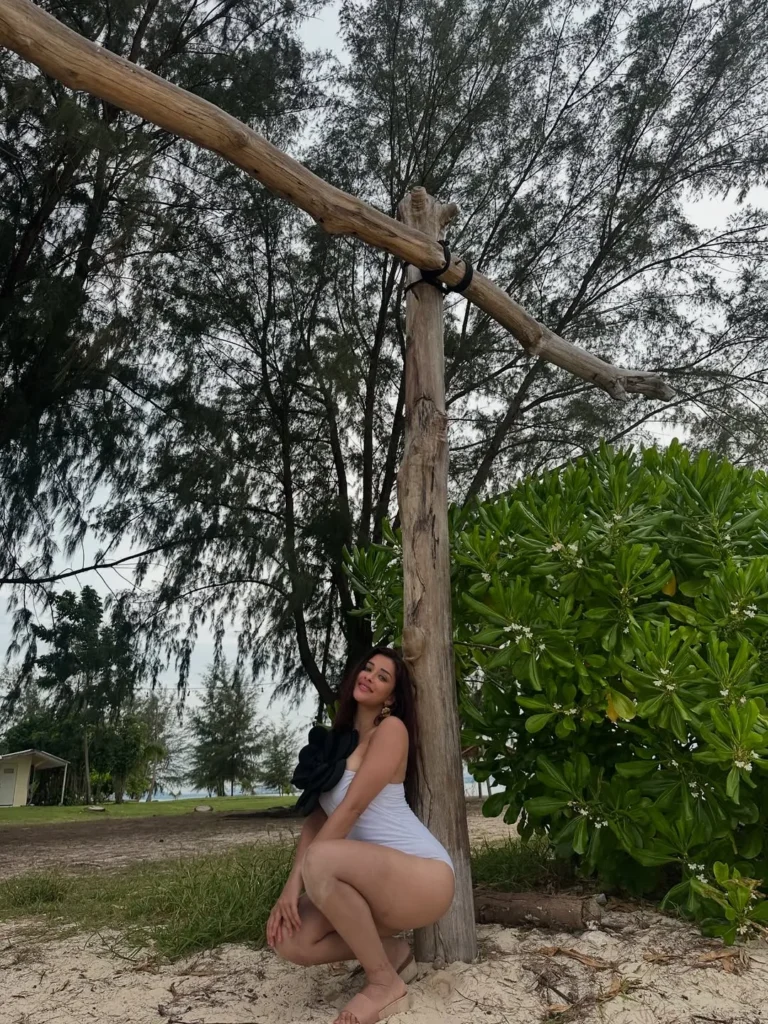 saradaga kasepu actress nyra banerjee latest bikini photos goes viral