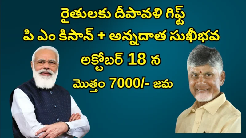 PM Kisan 21st Installment and Annadata Sukhibhava 2nd Installment October 2025 – Diwali Gift ₹7,000 to Farmers