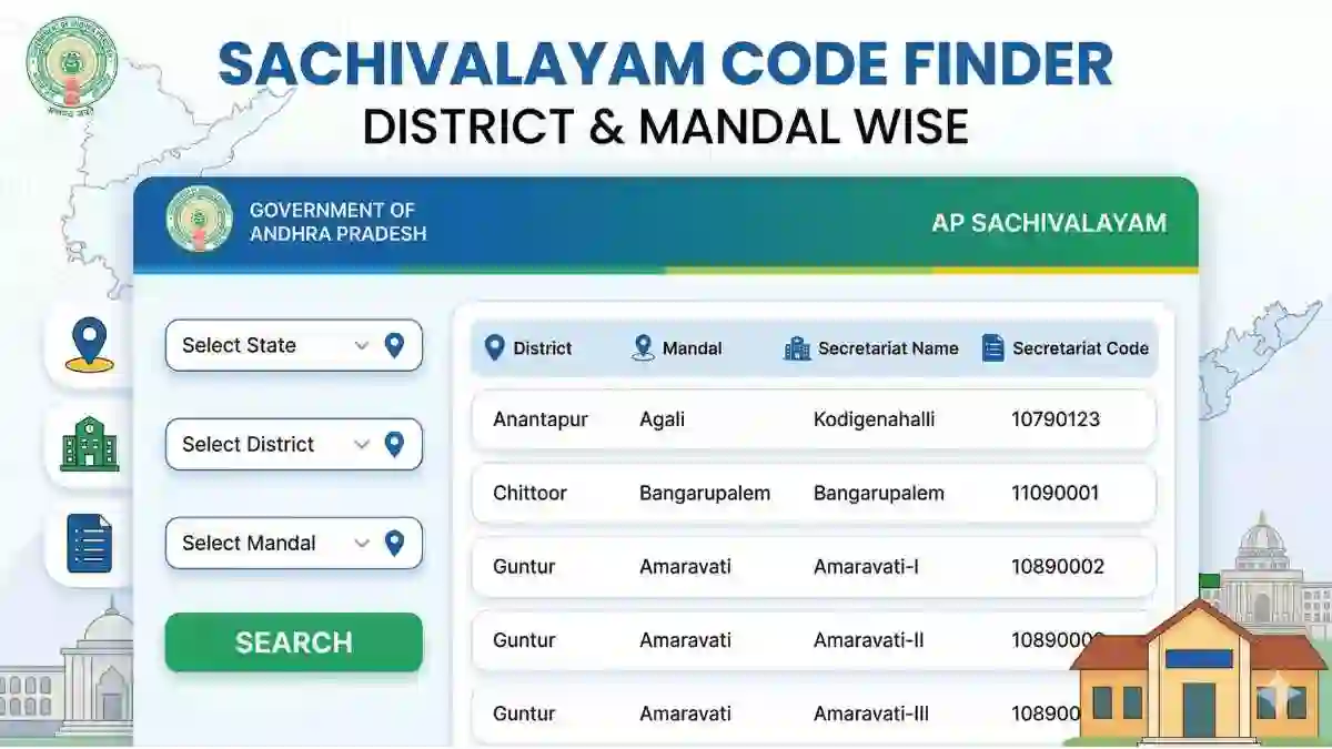 Sachivalayam code finder